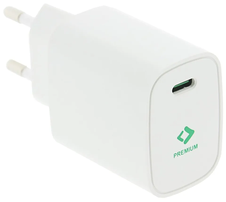 PATONA nabíječka/ USB-C/ vstup /100-240V/ výstup 5V/3.0A, 9V/2.22A, 12V/1.67A/ 20W Power delivery/ bílá