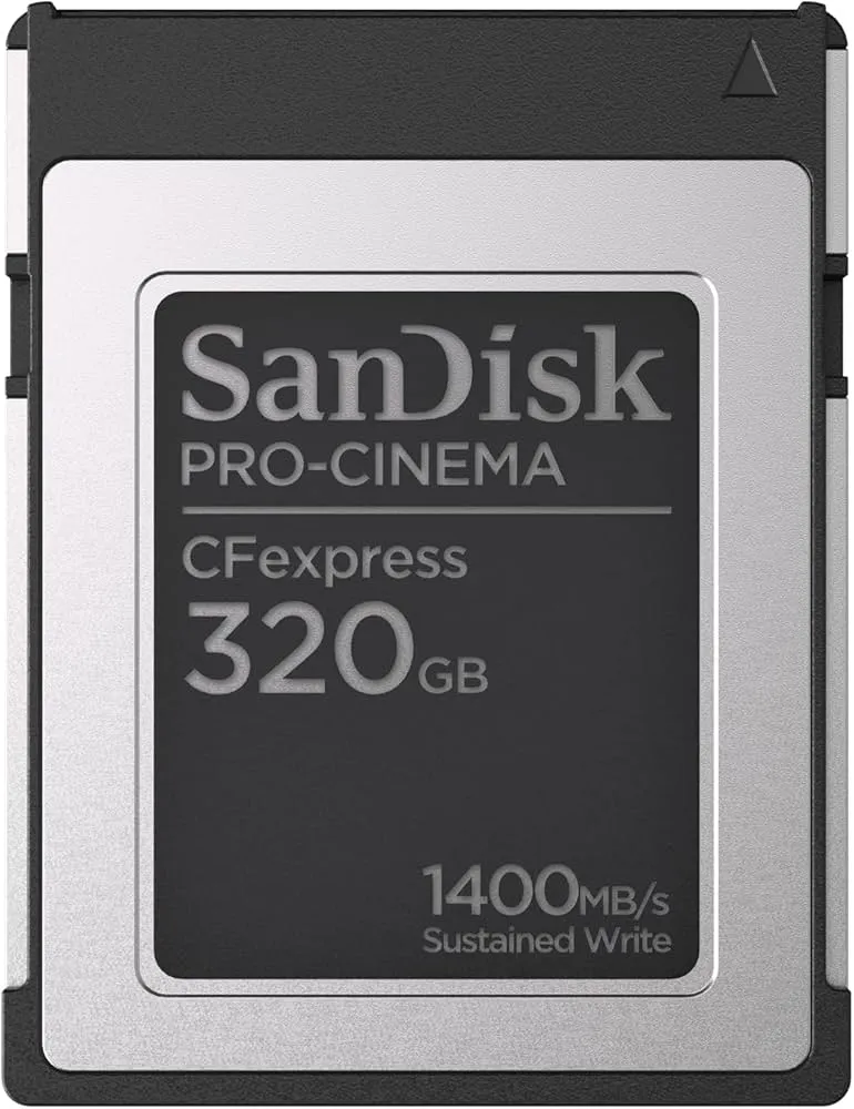SanDisk PRO-CINEMA CFexpress Type B Card? 320GB up to 1700MB/s Read, up to 1500M