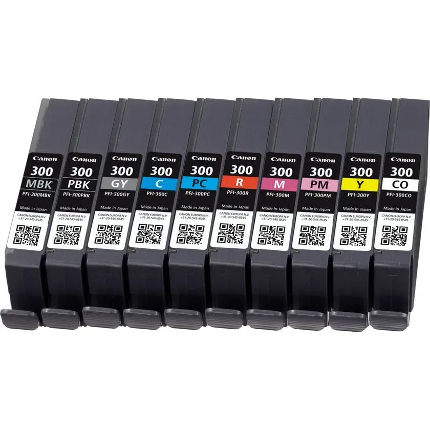 Canon cartridge PFI-300 MBK/PBK/C/M/Y/PC/PM/R/GY/CO Multi Pack / 600 str.
