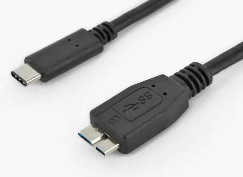 CABLE USB 3.1 connector C/male - USB 3.0 connector Micro-B/male, 0.6m