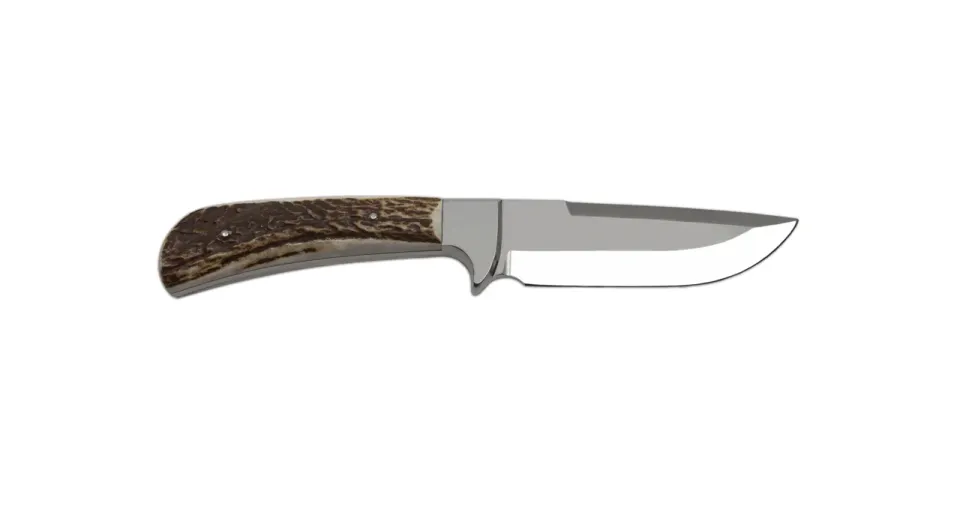 Lovecký nůž LES široký - 398 materiál držadla - střenky paroh