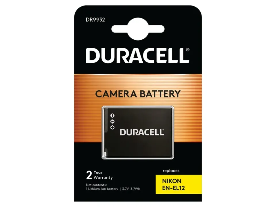 DURACELL Baterie - DR9932 pro Nikon EN-EL12, černá, 1000 mAh, 3.7V