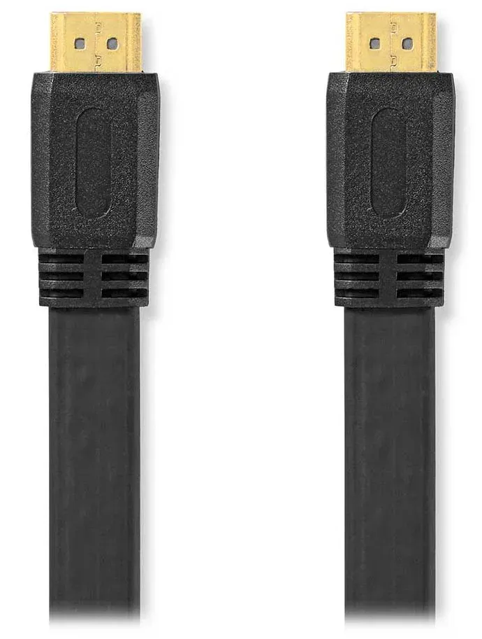 NEDIS High Speed HDMI 2.0 kabel s ethernetem/ 4K@30Hz/ zlacené konektory HDMI-HDMI/ plochý/ černý/ bulk/ 2m