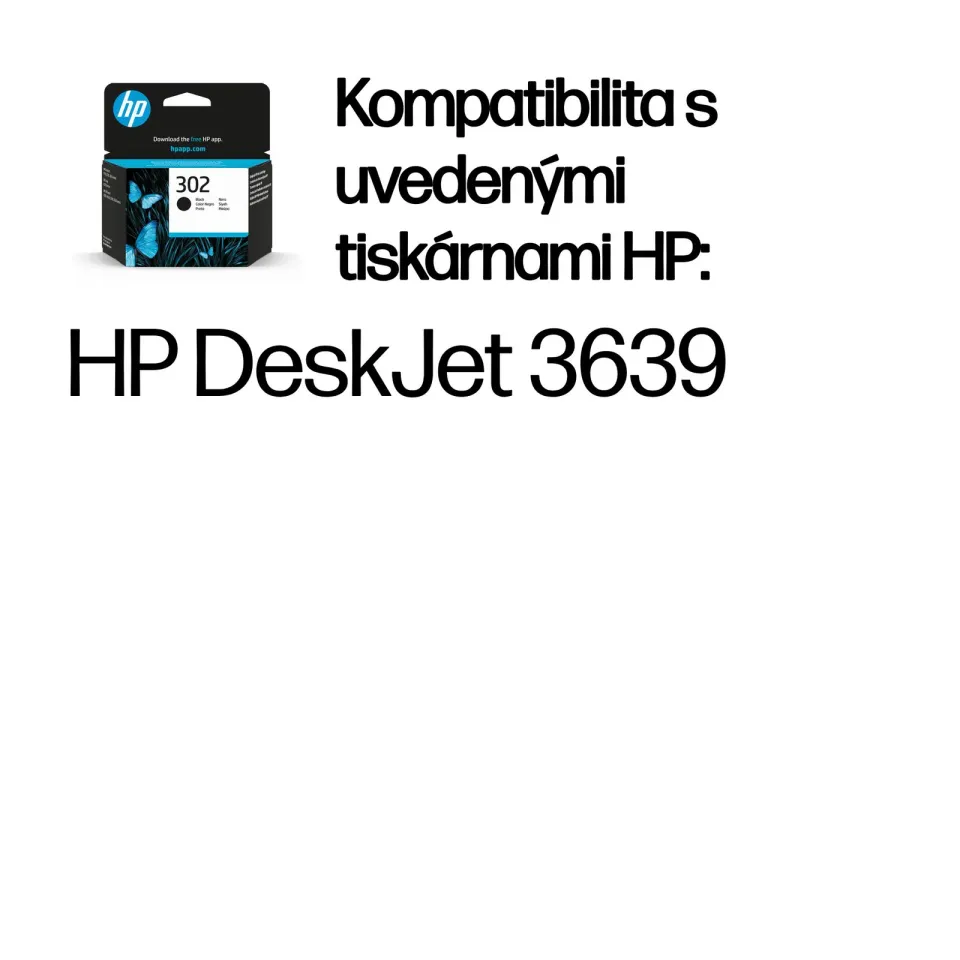 HP F6U66AE originální náplň černá č.302 malá cca 170 stran (HP DeskJet 2130, 3639)