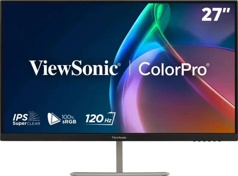ViewSonic VP2766-2K 27" QHD 3 sides Frameless SuperClear IPS Monitor s 100% sRGB, 90W USB-C, ergonomický stojan, černý