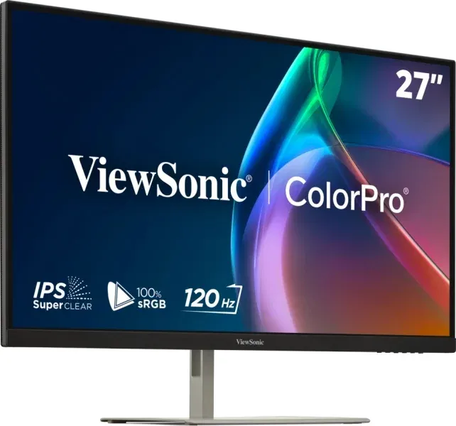 ViewSonic VP2766-2K 27" QHD 3 sides Frameless SuperClear IPS Monitor s 100% sRGB, 90W USB-C, ergonomický stojan, černý