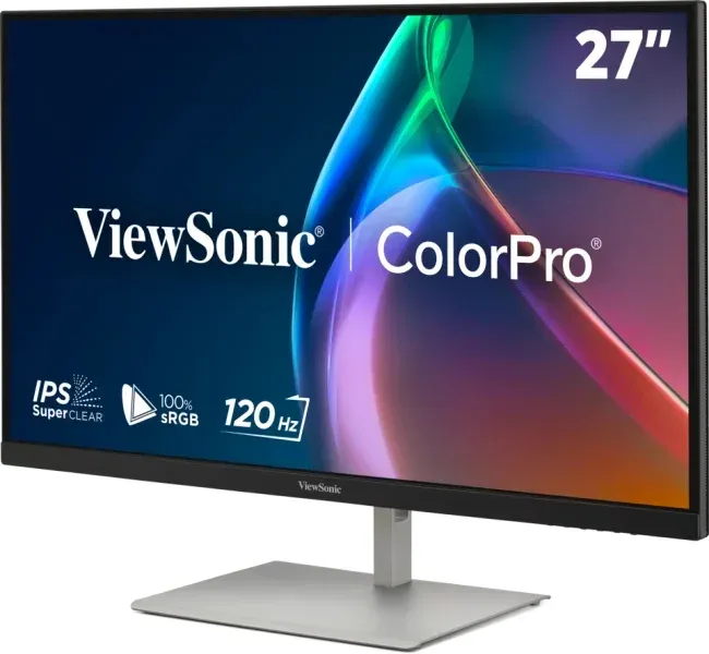 ViewSonic VP2766-2K 27" QHD 3 sides Frameless SuperClear IPS Monitor s 100% sRGB, 90W USB-C, ergonomický stojan, černý