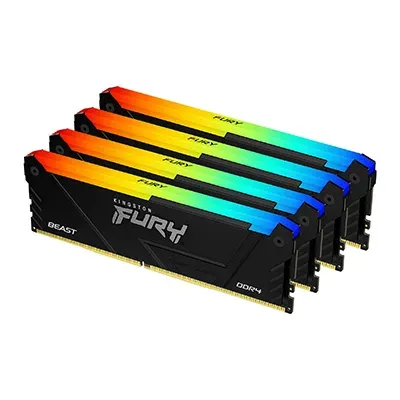 KINGSTON 64GB 3200MHz DDR4 CL16 DIMM (Kit of 4) FURY Beast RGB