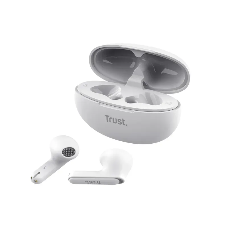 TRUST sluchátka Yavi, Bluetooth, špunty, bilá