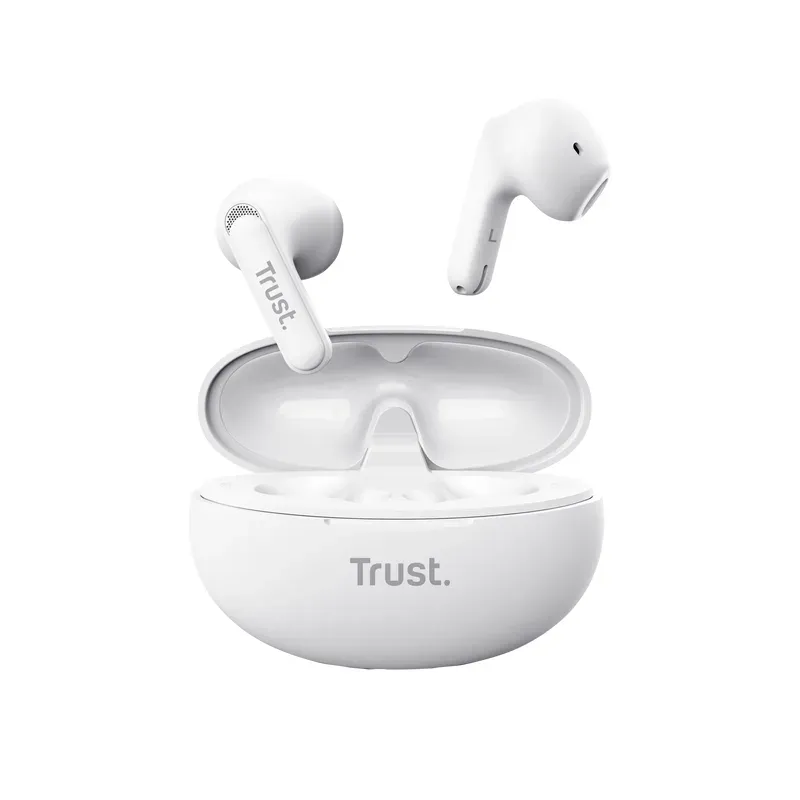 TRUST sluchátka Yavi, Bluetooth, špunty, bilá