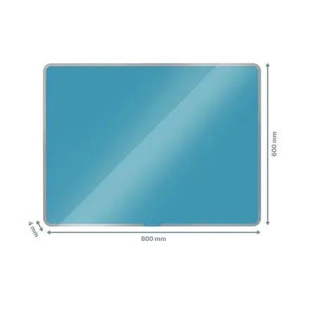LEITZ Magnetická tabule na zeď Cosy 800x600mm, klidná modrá