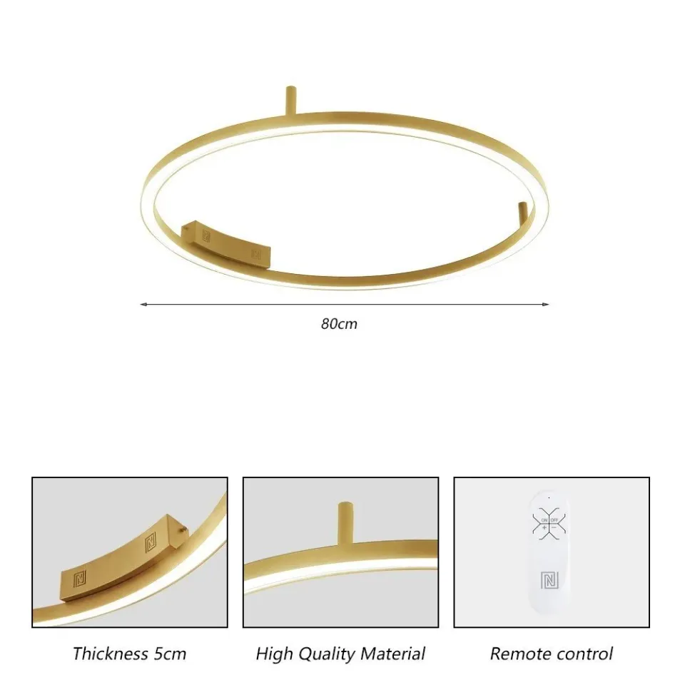 IMMAX NEO FINO SMART LED stropní (nástěnné) svítidlo zlaté 80cm 55W 4285lm, DO, Zigbee 3.0 TUYA