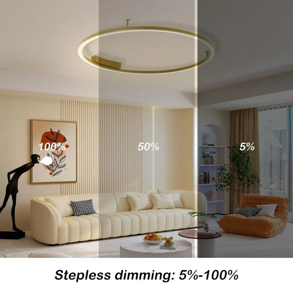 IMMAX NEO FINO SMART LED stropní (nástěnné) svítidlo zlaté 80cm 55W 4285lm, DO, Zigbee 3.0 TUYA