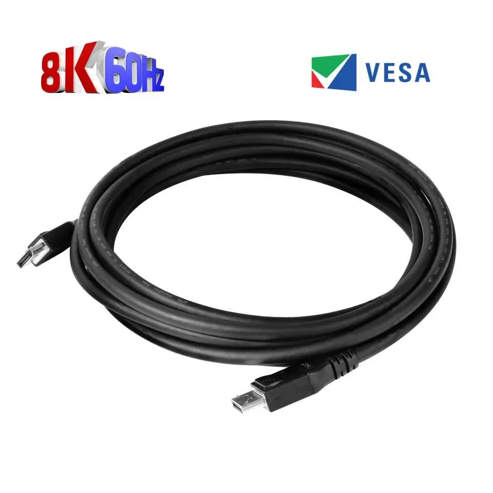 Club3D Kabel certifikovaný DisplayPort 1.4, HBR3, 8K60Hz (M/M), 5m, 28 AWG