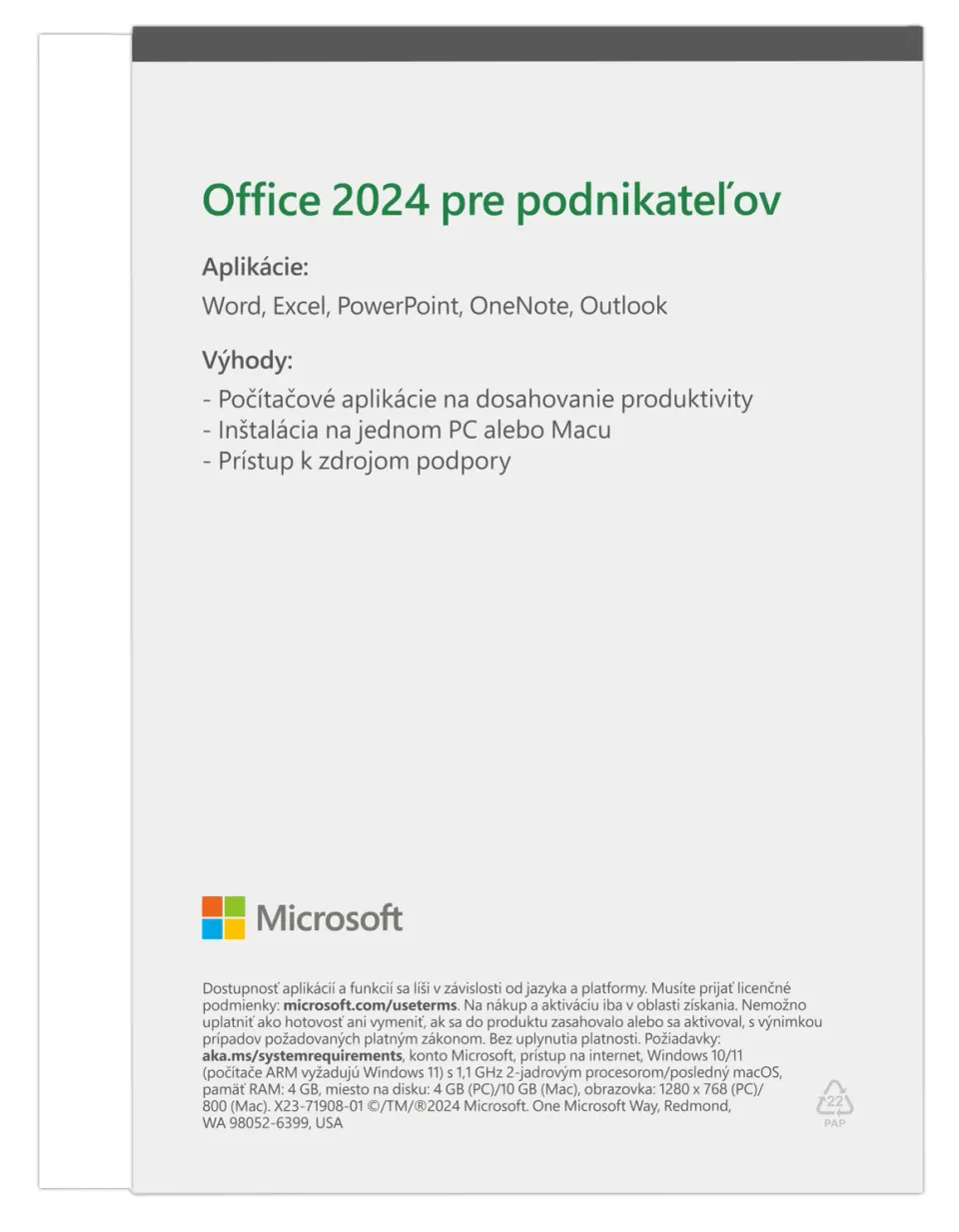 Office pro domácnosti a podnikatele 2024 Slovak - krabice