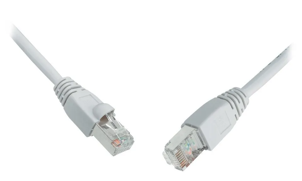 Solarix Patch kabel CAT5E SFTP PVC 10m šedý snag-proof C5E-315GY-10MB