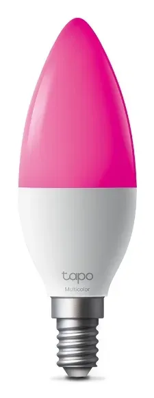 TP-Link Tapo L430C chytrá WiFi stmívatelná LED žárovka (barevná,2500K-6500K,470lm,2,4GHz,E14)