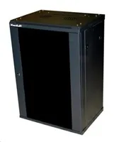 XtendLan 19" nástěnný rozvaděč 15U 600x450, nosnost 60 kg, skleněné dveře, svařovaný, černý