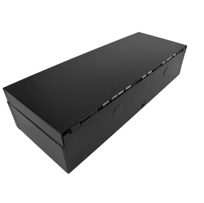 Virtuos pokladní zásuvka FT-460C1; Flip top, bez víka, 9-24V, černá - s kabelem