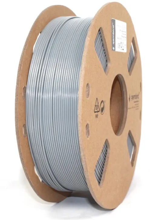 GEMBIRD Tisková struna (filament), PETG, 1,75mm, 1kg, šedá
