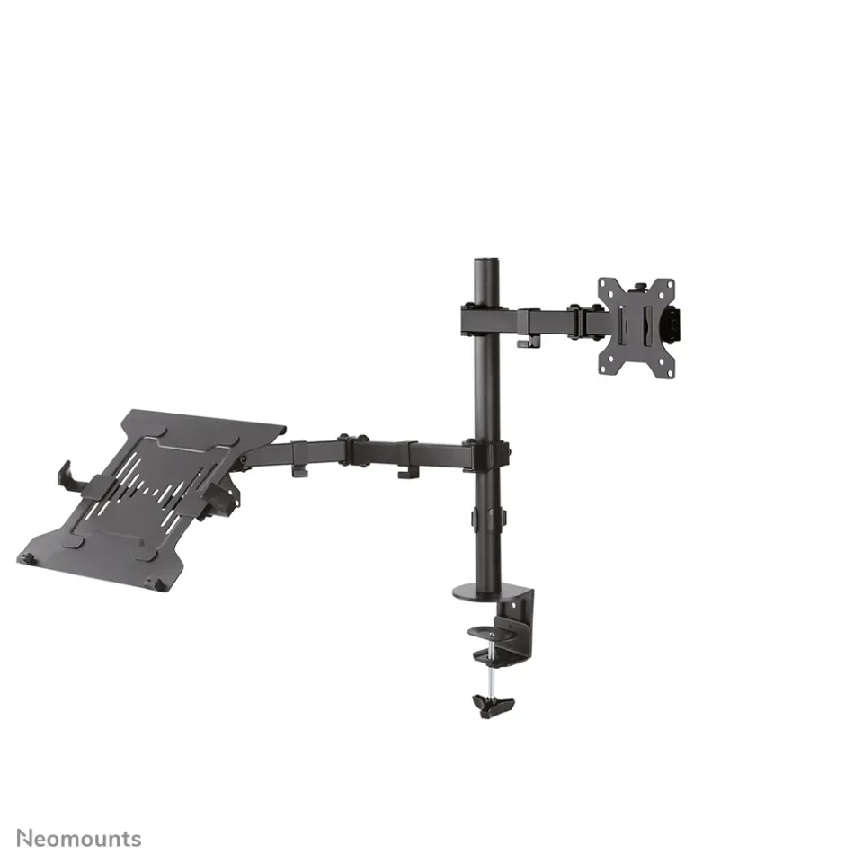 Neomounts FPMA-D550NOTEBOOK/Držák displeje a notebooku/na stůl/10-27"/svorka/VESA 100X100/nosn. 8+4,5kg/černý