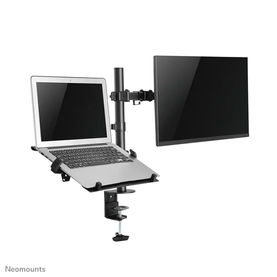 Neomounts FPMA-D550NOTEBOOK/Držák displeje a notebooku/na stůl/10-27"/svorka/VESA 100X100/nosn. 8+4,5kg/černý