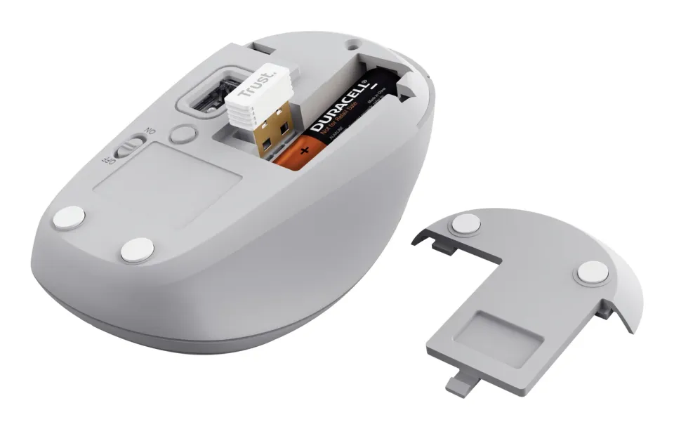 TRUST Myš YVI+, Bezdrátová, Eco, bílá - bluetooth + wifi
