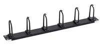 TRITON 19" vyvazovací panel 1U - 6x háček velký, černá