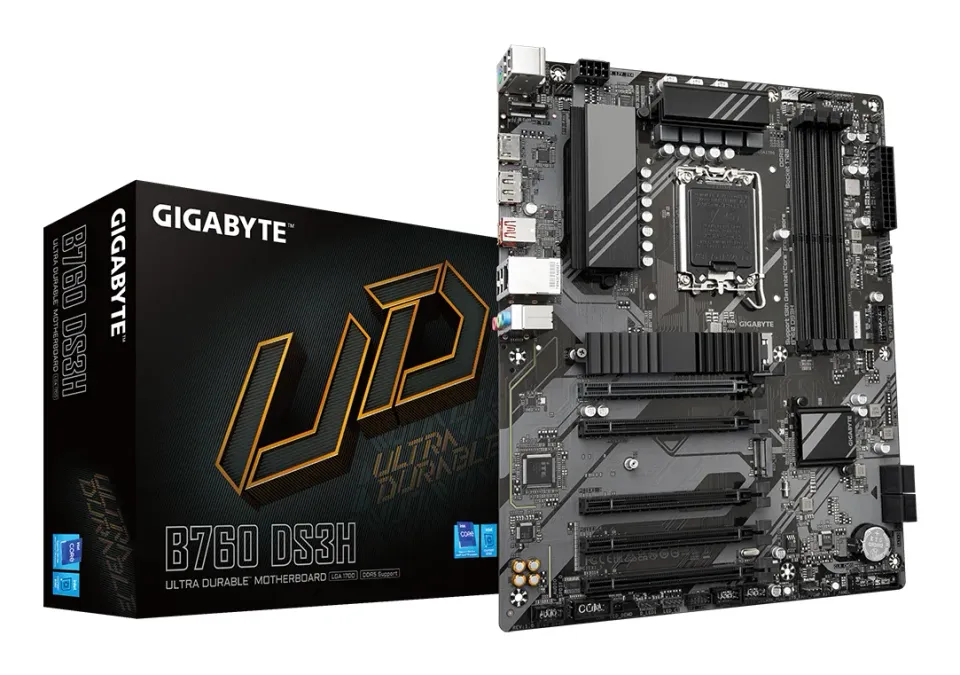 Gigabyte MB Sc LGA1700 B760 DS3H, Intel B760, 4xDDR5, 1xDP, 1xHDMI