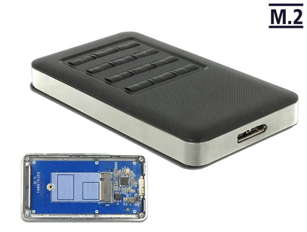 Delock Externí pouzdro M.2 Key B 42 mm SSD > USB 3.0 Type Micro-B samice s funkc