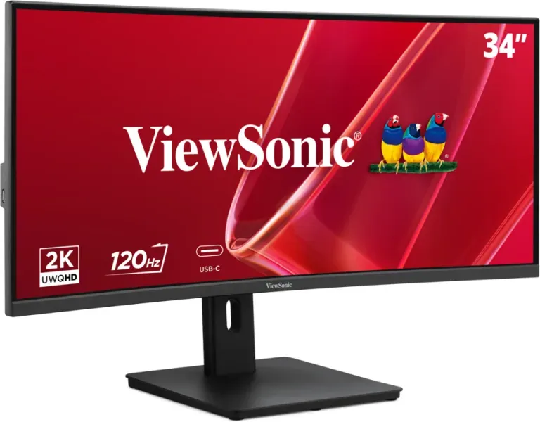 ViewSonic VA3420C-2 34" 21:9, 3440 x 1440, VA zakřivený monitor,120Hz,HDMI,DP,USB,USB-C 96W, speakers,výš. stavitelný