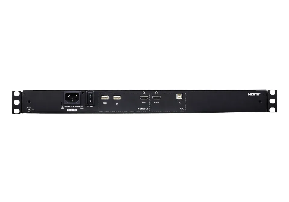 Aten 1U Ultra Short Depth Single Rail WideScreen LCD Console (USB / HDMI) 1920x1