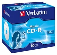 VERBATIM CD-R(10-pack)Audio/Live it!/Colour/Jewel/80Min