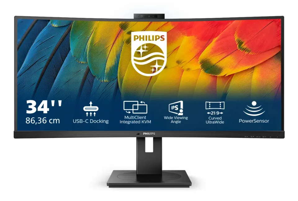 Philips LCD 34B1U5600CH 34" zakřivený VA/3440x1440@100Hz/4ms/350cd/DP/HDMI/4xUSB