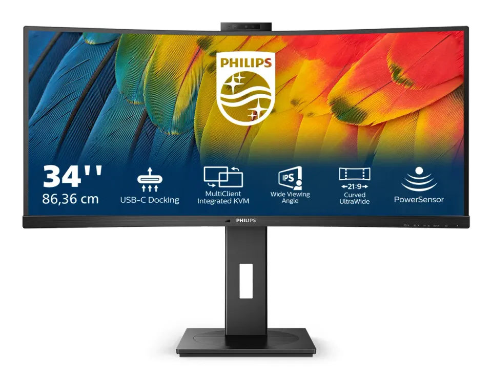 Philips LCD 34B1U5600CH 34" zakřivený VA/3440x1440@100Hz/4ms/350cd/DP/HDMI/4xUSB