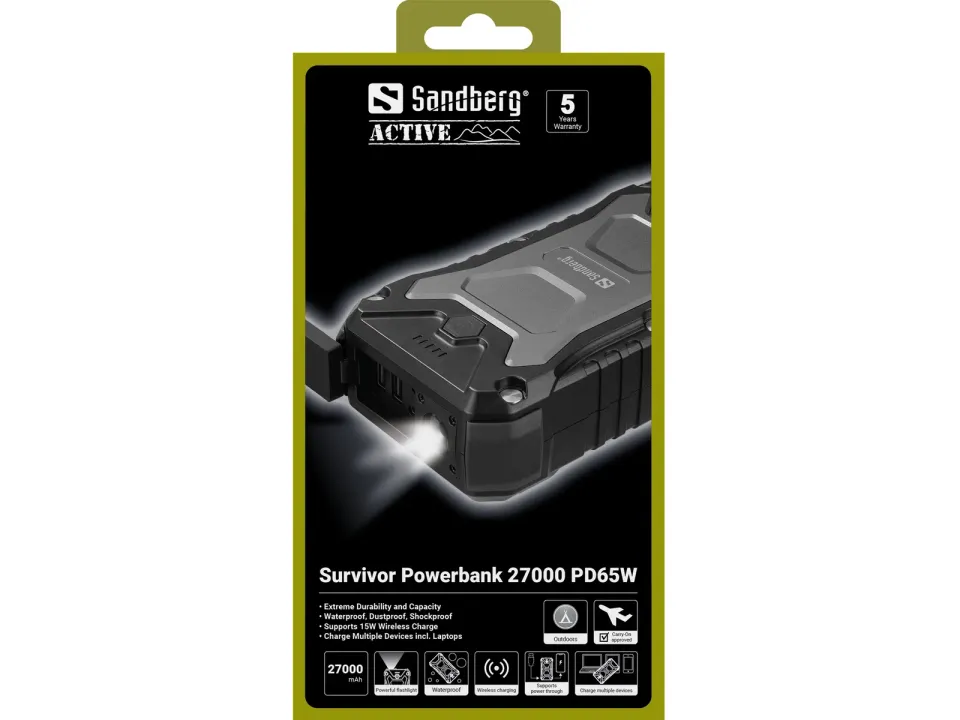 Sandberg Survivor Powerbank 27000 PD65W