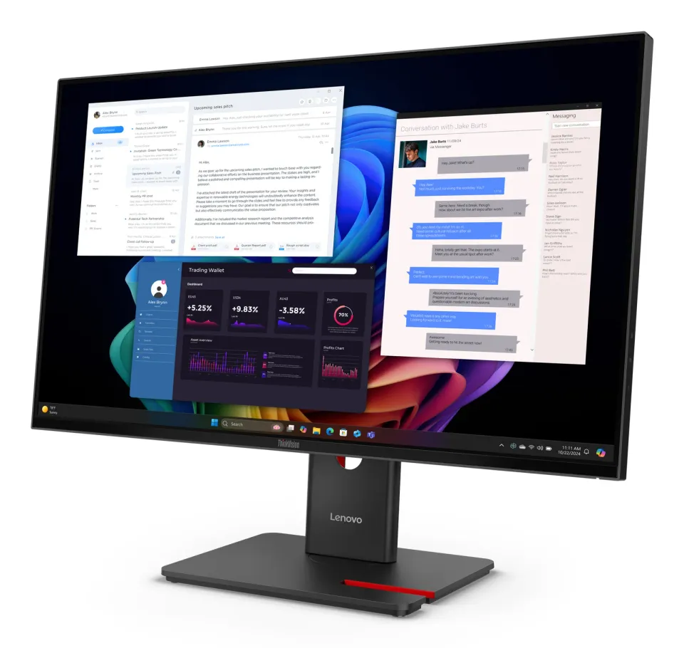 Lenovo LCD T27UD-40 27" 3840x2160 IPS/6ms/350 cd/m2/1500:1/HDMI/DP/3xUSB-A/3xUSB