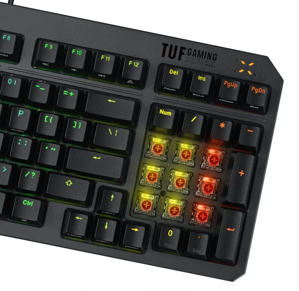ASUS klávesnice TUF Gaming K3 GEN II, mechanická, US, šedá