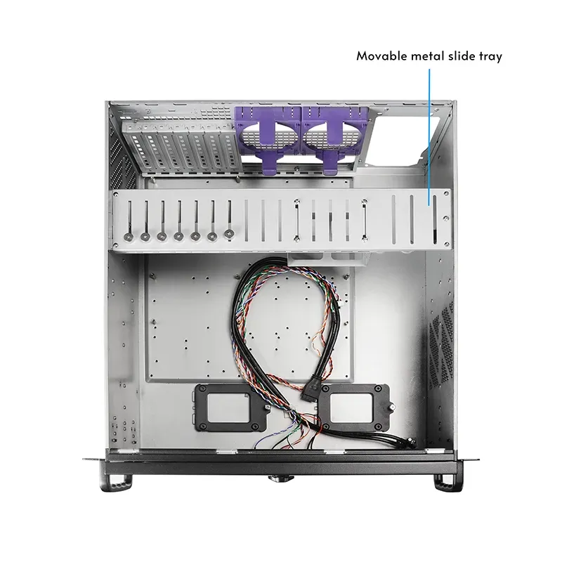 CHIEFTEC AIO rack 4U UNC-409S-AIO-OP / ATX / EATX bez zdroje / černý