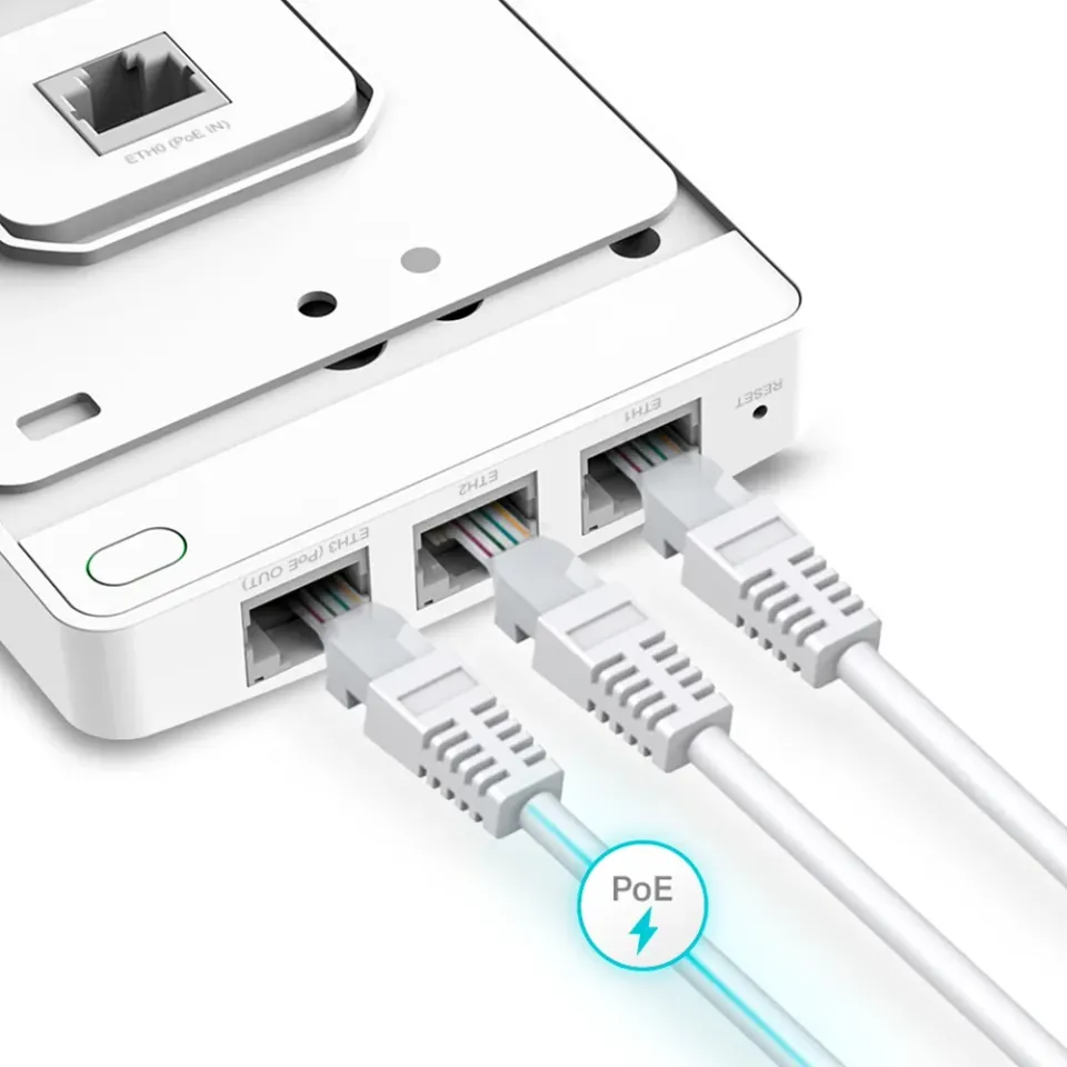 TP-Link EAP615-wall AX1800 WIFI 6 přístupový bod Omada 4X GLAN POE 1XPOE OUT pov