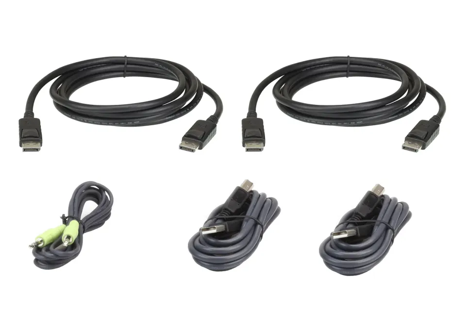 ATEN 1.8M USB DisplayPort Dual Display Secure KVM Cable Kit