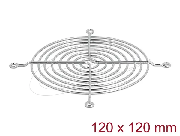 Delock Mřížka ventilátoru, 120 x 120 mm, stříbrná