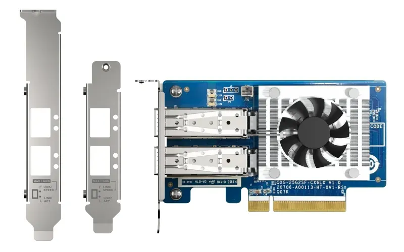 QNAP QXG-25G2SF-CX6 - 25GbE (2porty) PCIe karta; nízký profil; PCIe Gen4 x8