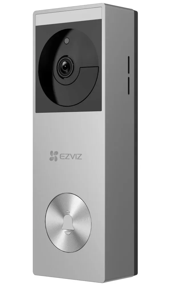 EZVIZ chytrý domáci zvonek s kamerou HP3 Pro/ Wi-Fi/ rozlišení 2048 x 1296/ napájení ze sítě a baterie/ šedo-stříbrné