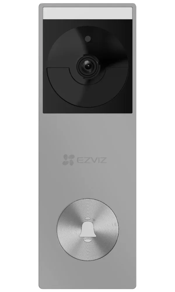EZVIZ chytrý domáci zvonek s kamerou HP3 Pro/ Wi-Fi/ rozlišení 2048 x 1296/ napájení ze sítě a baterie/ šedo-stříbrné