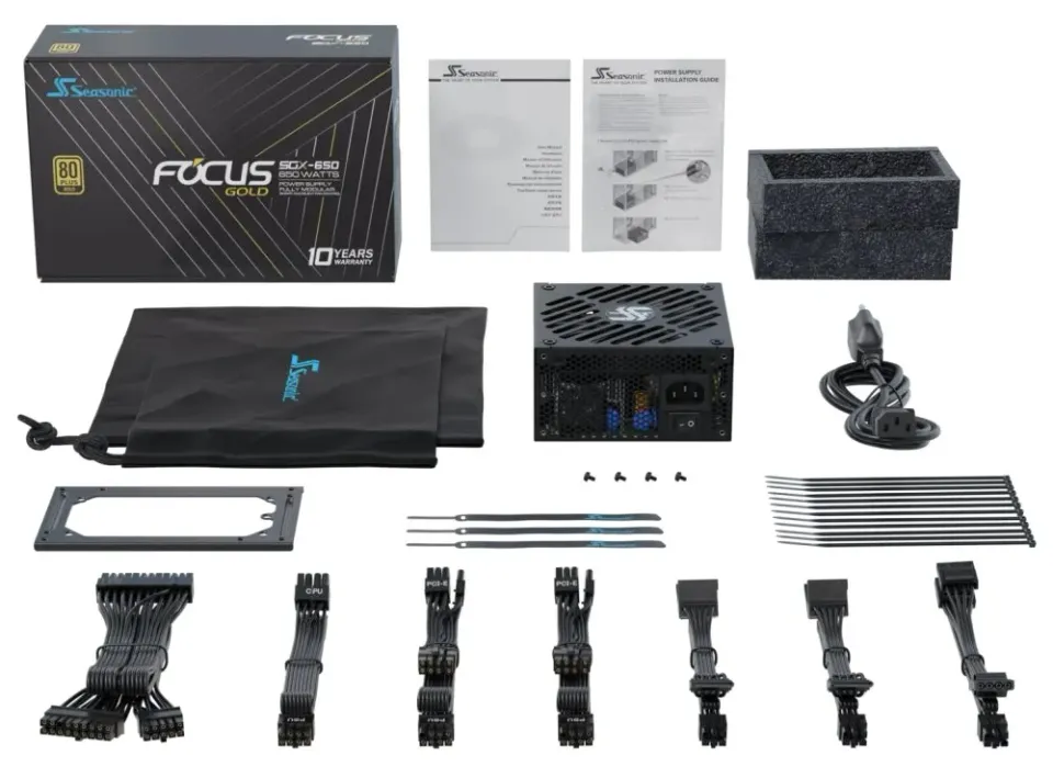 SEASONIC zdroj FOCUS SGX 650W / SSR-650SGX / SFX / akt. PFC / 92mm / modulární / 80+ Gold