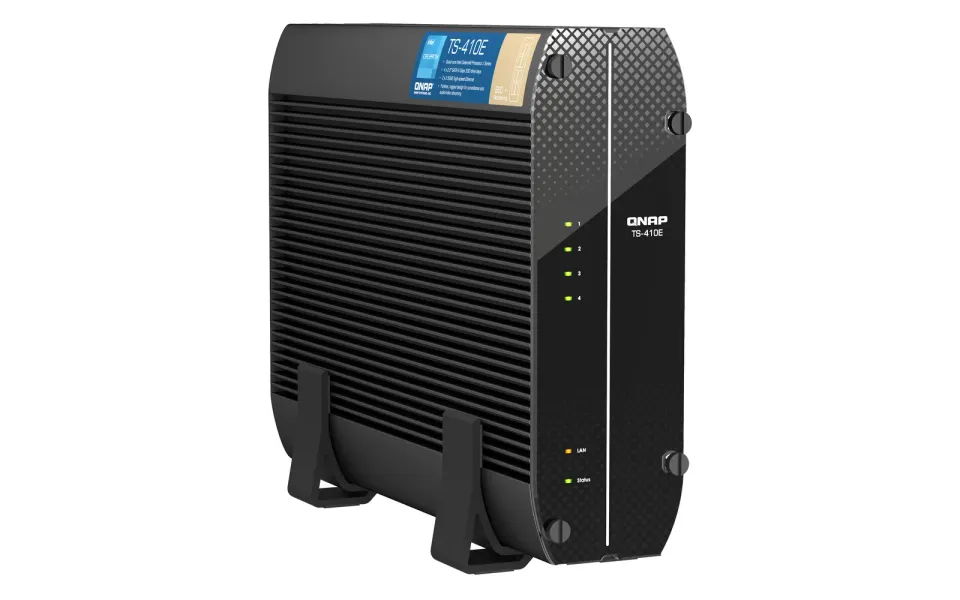 QNAP TS-410E-8G (4core 2,6GHz, 8GB RAM, 4x 2,5" SATA, 2x 2,5GbE, 4x USB 3.2, 1x 4K HDMI, fanless)