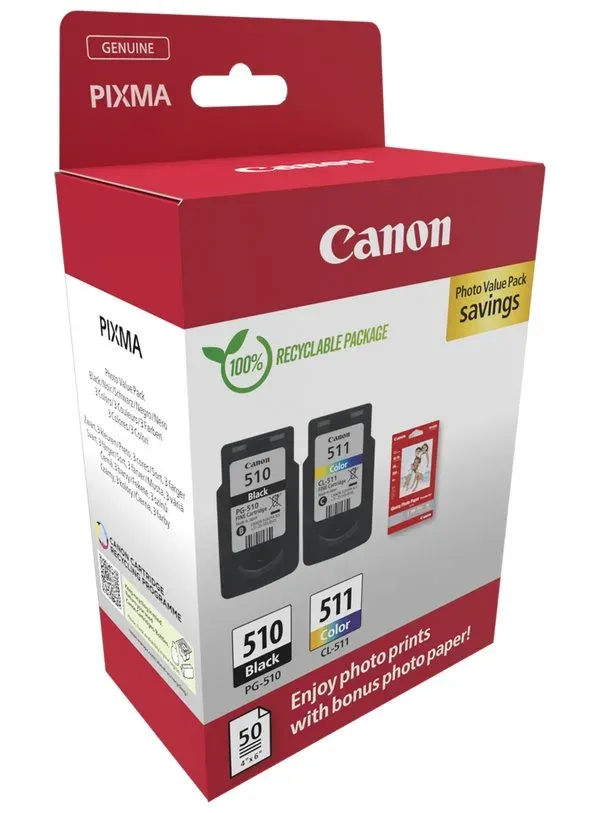 Canon cartridge PG-510 / CL-511 PVP / Black + Color / 2x9ml