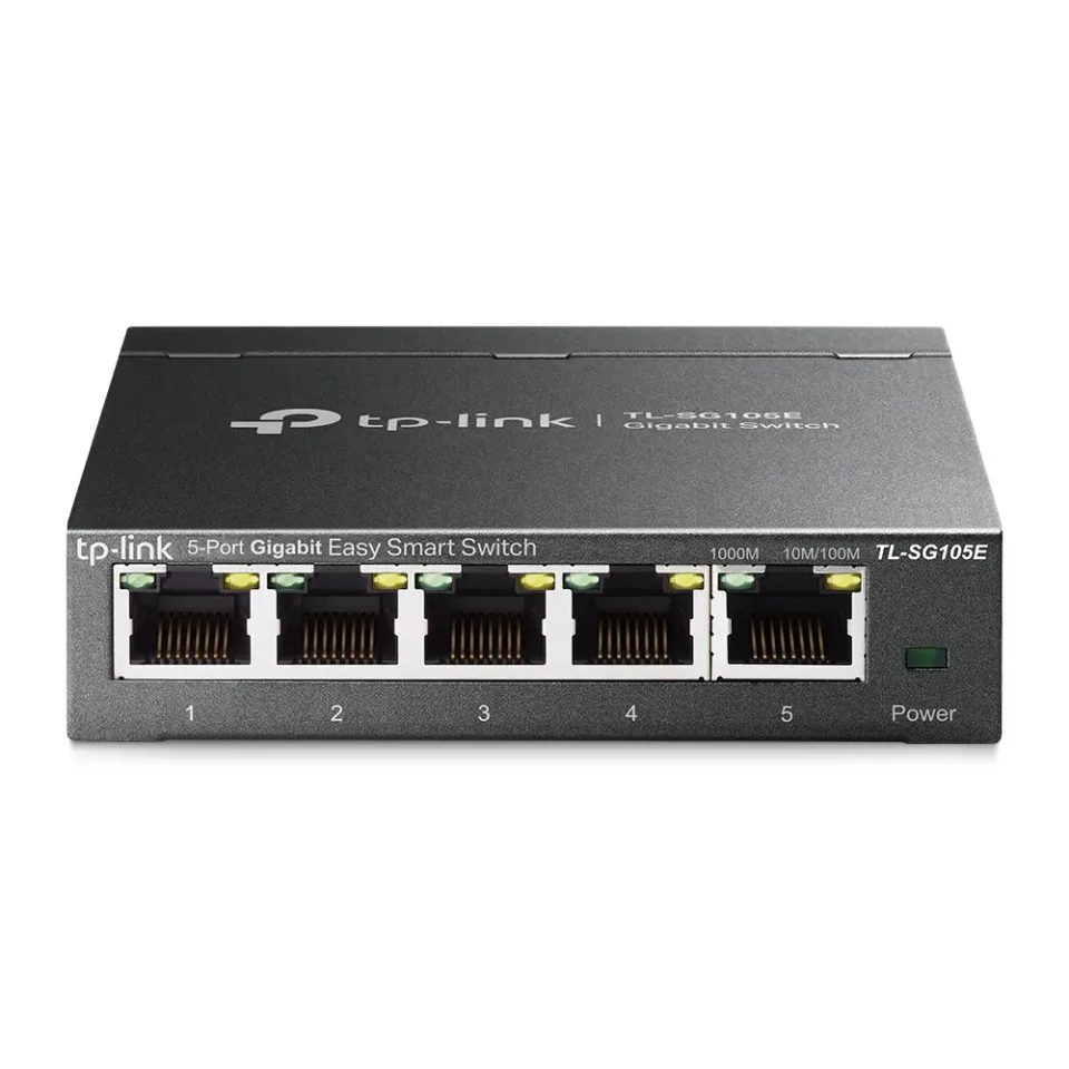 TP-LINK TL-SG105E GBit managed switch, 5x 10/100/1000Mbps 5port, steel case, Green power