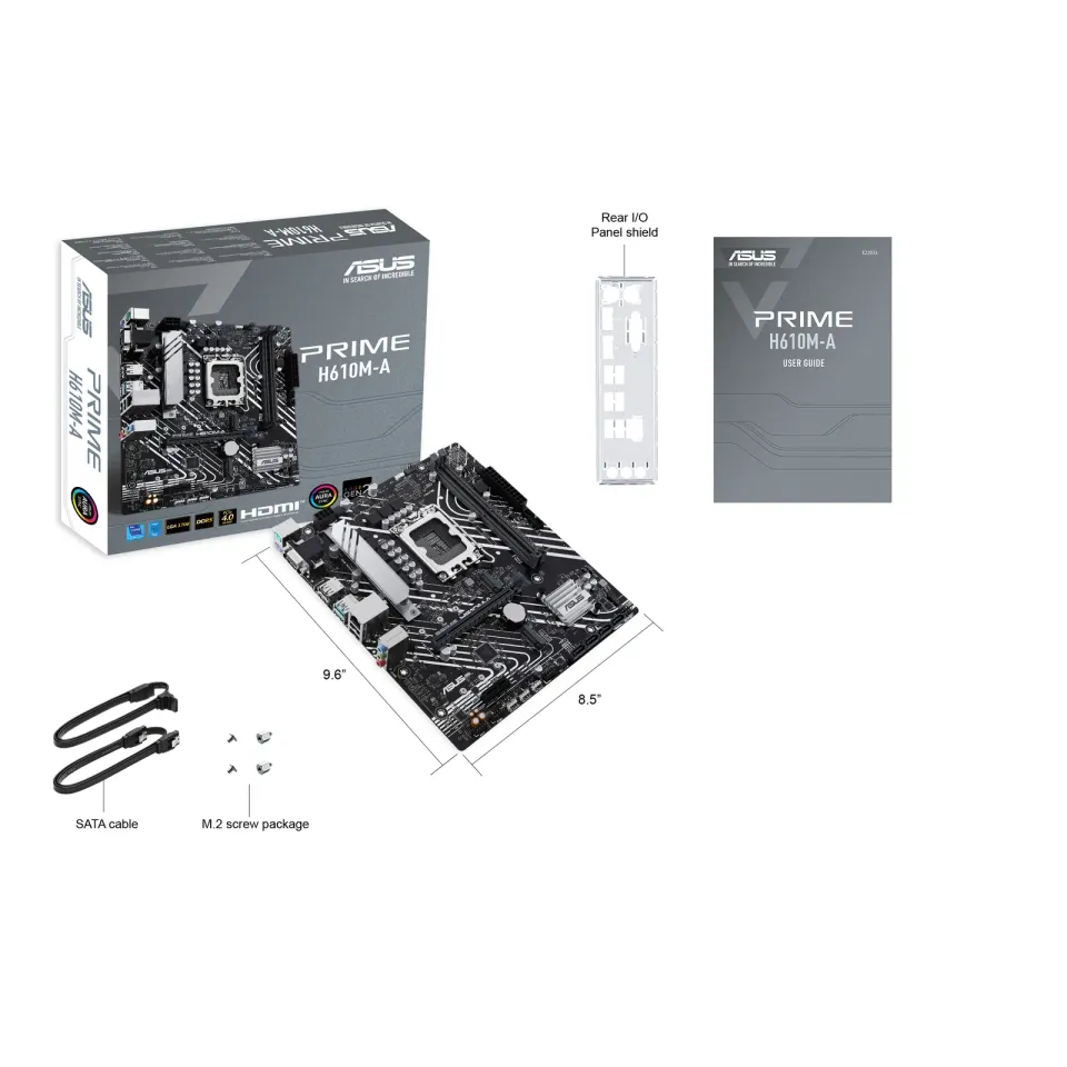 ASUS MB Sc LGA1700 PRIME H610M-A-CSM, Intel H610, 2xDDR5, 1xDP, 1xHDMI, 1xVGA, mATX